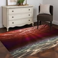 thumbnail image 3 of 4'x6' Area Rugs, Red Ocean Waves Indoor Outdoor Area Rug for Living Room Bedroom, Summer Beach Coastal Abstract Washable Bathroom Rugs Kitchen Floor Carpet Mats Home Decor Aesthetic, 3 of 8