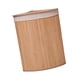thumbnail image 5 of Cesto de ropa sucia de bambú de esquina, cesta de lavado, cesto de almacenamiento con asa y tapa para Beige, 5 of 9