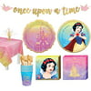 Snow White Tableware Supplies for 8 Guests, Includes Cups, Cutlery, Napkins, Plates, Decor