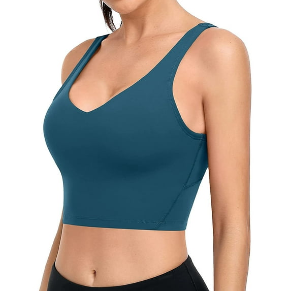 Alove Quick Dry Cropped Tank For Women V Neck Stretchy Camisole