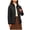 Black, variant on Herrnalise Jackets For Women Casual Solid Jacket Outdoor Plus Size Windproof Loose Coat Black,L