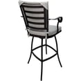 thumbnail image 2 of Outdoor/Indoor Extra Tall Bar Stool 34" Jamey - White Linen Fabric - Black Frame, 2 of 8