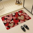 thumbnail image 4 of Valentine’s Day Themed Floor Mat - Absorbent Non-Slip Entryway Doormat, Bathroom Shower Mat & Living Room Rug, Festive Romantic Decor for Home, Soft Water-Absorbent Floor Covering, 23.6*15.75in, C, 4 of 6