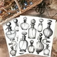 thumbnail image 4 of 3pcs/Set Perfume Bottle Rub on Transfers for Furniture and Crafts 6x12 Inch Vintage Furniture Stickers with 1pc Scraper for Wood Furniture Decor Scrapbooking colorful DIY, 4 of 9