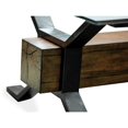 thumbnail image 2 of Magnussen Sawyer Rectangular Cocktail Table with Glass Top and Brown, 2 of 4