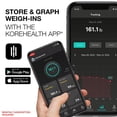 thumbnail image 4 of Báscula digital inteligente Korescale Gen2 con IMC, grasa corporal, masa muscular y peso | Báscula de baño de alta precisión, analizador de composición Bluetooth | Compatible con KoreHealth y la app S, 4 of 5