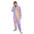thumbnail image 5 of Soft Big Kids Onesie Pajamas Cozy Loose-Fit Jumpsuits for kids with Pockets for Christmas Lounge & Play Rainbow Flower Pattern, 5 of 8