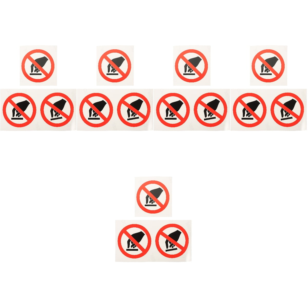 Hemoton 6 pcs Not Touching Sign Stickers Warning Stickers Machine Warning  Label Stickers