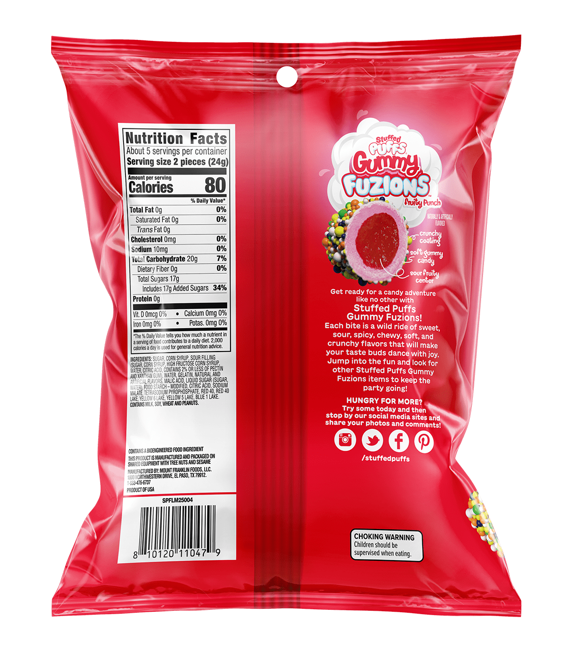 Stuffed Puffs Fruity Punch Gummy Fuzions