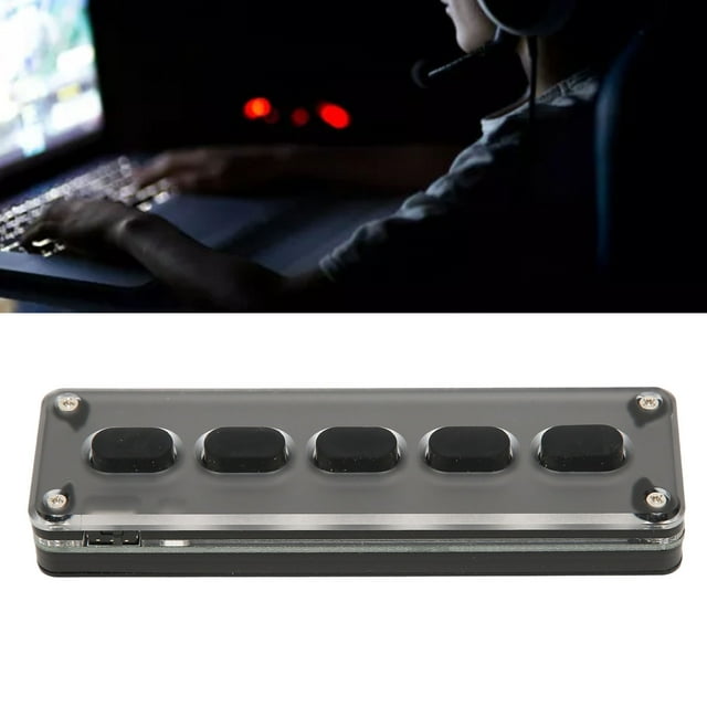 Clavier Programmable 5 Touches Filaire USB Sans Fil Double Mode Mini Silicone Silencieux DIY Clavier de Jeu Programmable