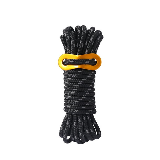 Youkk Climbing Rope High-strength Workmanship Alloy Buckle Hiking Sling  Cord String Survival Accessories Paracord Cable Safety Ropes Black 