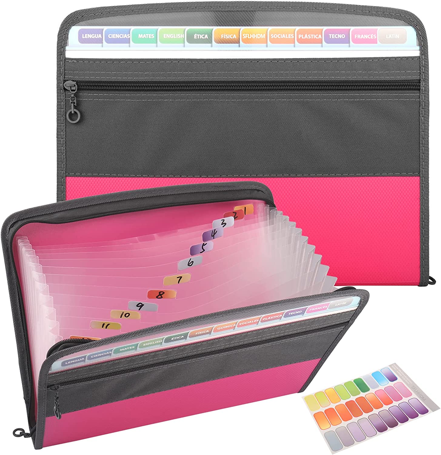 13 Pocket Expanding File Folder, Accordion File Folder Expanding Zip