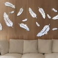 thumbnail image 5 of Pegatinas de pared de espejo de plumas 3D extraíbles papel tapiz de acrílico DIY calcomanías de decoración de habitación en casa 8 piezas seitruly JJ11034-02, 5 of 5