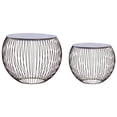 thumbnail image 1 of Mesa de Café Casafoyer 2 piezas Metal Dorado y Tapa MDF Blanca, 1 of 5