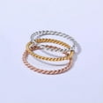 thumbnail image 4 of 1.5mm Twisted Rope Tail Ring Silver/Gold/Rose Gold/ Wedding Band Women's Sz 4-9, 4 of 9