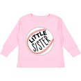 thumbnail image 3 of Inktastic Little Sister Baseball Girls Long Sleeve Toddler T-Shirt, 3 of 5
