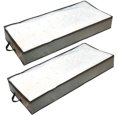 thumbnail image 1 of 2pcs Foldable Quilt Storage Bag Clothes Dustproof Storage Pouch for Home (White), 1 of 7