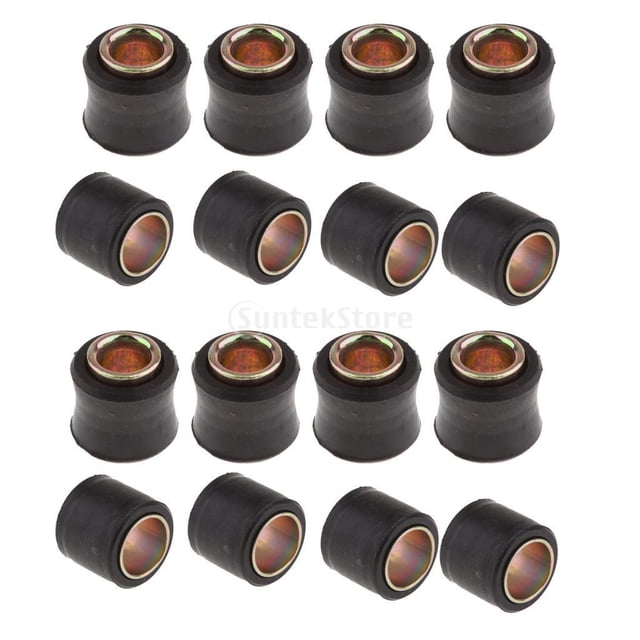 16 Piezas 10/14 Mm Moto Suspensión Trasera Inferior Amortiguador Soporte de Montaje