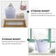 thumbnail image 2 of Felt Storage Basket Bin Large Capacity Collapsible Basket Organizer (Grey), 2 of 2