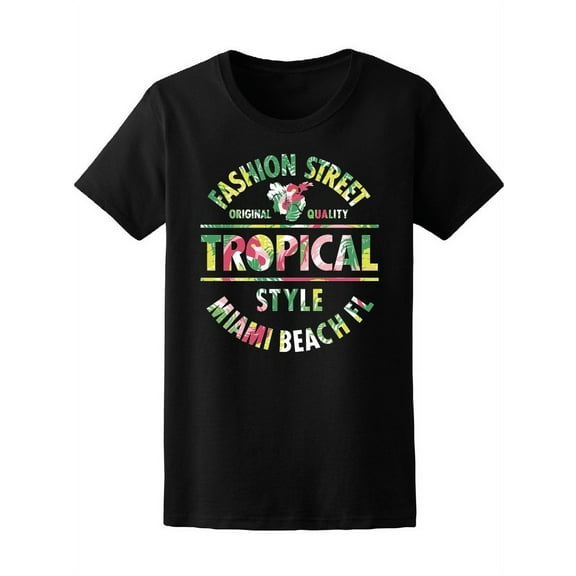 Tropical Miami Fashion Street T-Shirt Women -Image by Shutterstock, Female x-Large