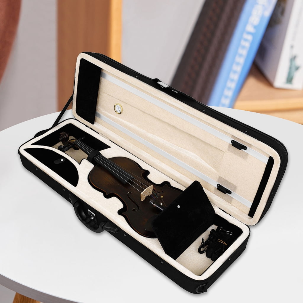 WINDLAND Violin Case with Shoulder Strap and Bows Holders Violin Accessories Storage