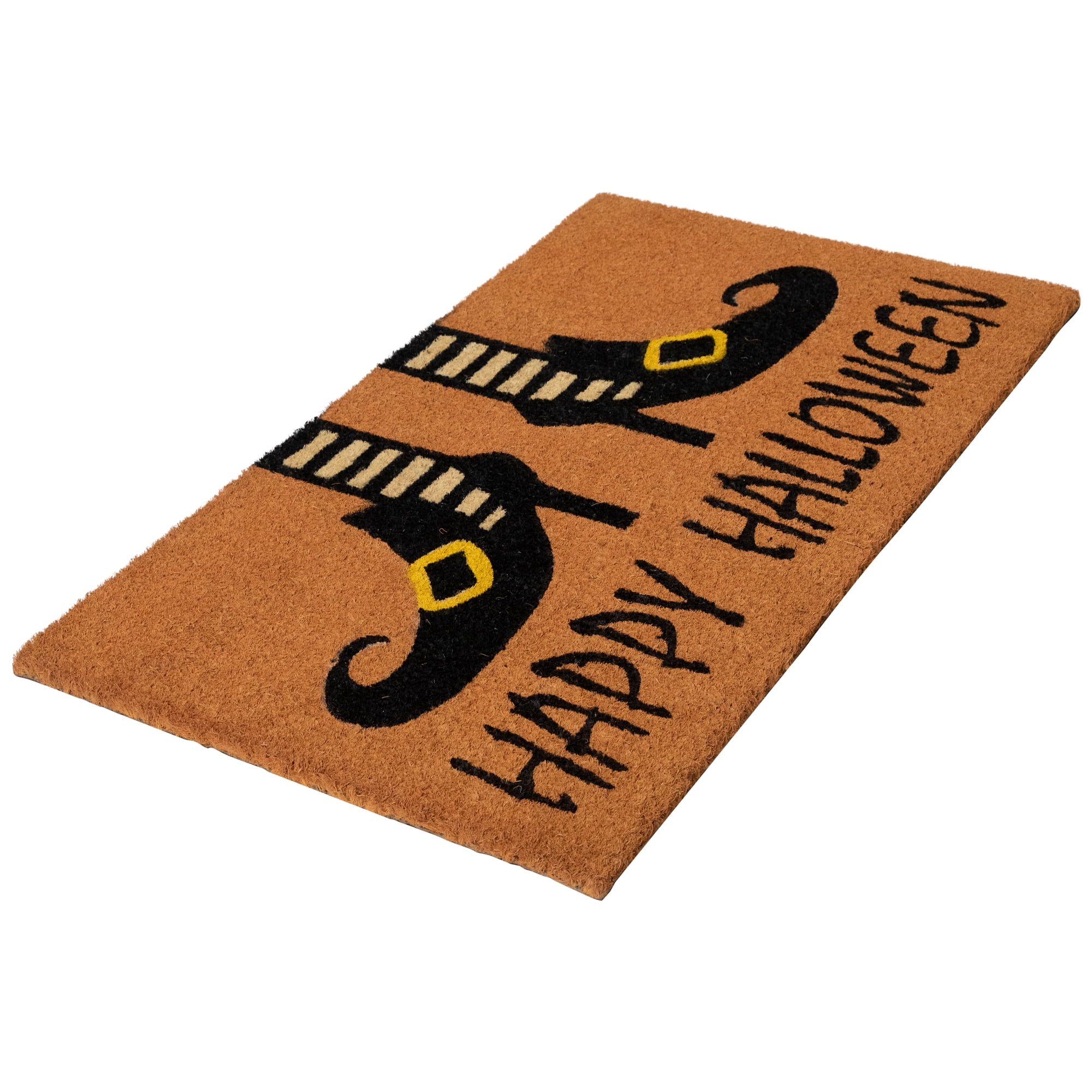 Happy Halloween and Wicked Witch Shoes Door Mat 18" x 30"