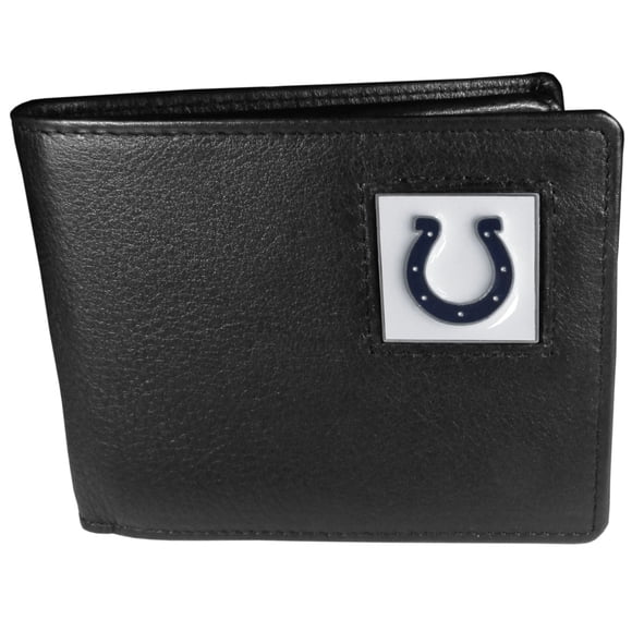 NFL Siskiyou Sports Mens Indianapolis Colts Leather Bi-fold Wallet One Size Black