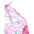thumbnail image 6 of Qmyliery 2Pcs Children Summer Swimwear, Floral Hanging-Neck Backless Tops + Drawstring Briefs Suit for Girls, 3-14 Years, 6 Colors, 6 of 9