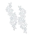 thumbnail image 3 of Par De Apliques De Encaje Floral Bordado Zulema Apliques De Encaje Floral 25x6 cm, 3 of 8