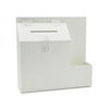 Deflect-O Plastic Suggestion Box with Locking Top- 13.75 x 3.63 x 13- White