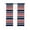 Navy Red, variant on Orange Navy Blue Striped Blackout Curtains, Light Blocking Print Window Curtains, Gradient Horizontal Lines Thermal Insulated Window Drapes for Living Room Kitchen Cafe 2 Panels, 84"W x 84"L
