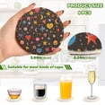 thumbnail image 2 of Yayeee 6 PCS Drink Coasters with Holder Set Woven Absorbent Round Tabletop Hot Pad, Moon Pattern, 2 of 7