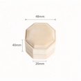 thumbnail image 2 of Octagon Velvet 3 Slots Ring Box, Engagement Wedding Keepsake Jewelry Box, for Proposal and Ceremony Display, Yellow, 2 of 2