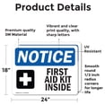 thumbnail image 2 of (2 Pack) First Aid Kit Inside Sign, 2 of 7