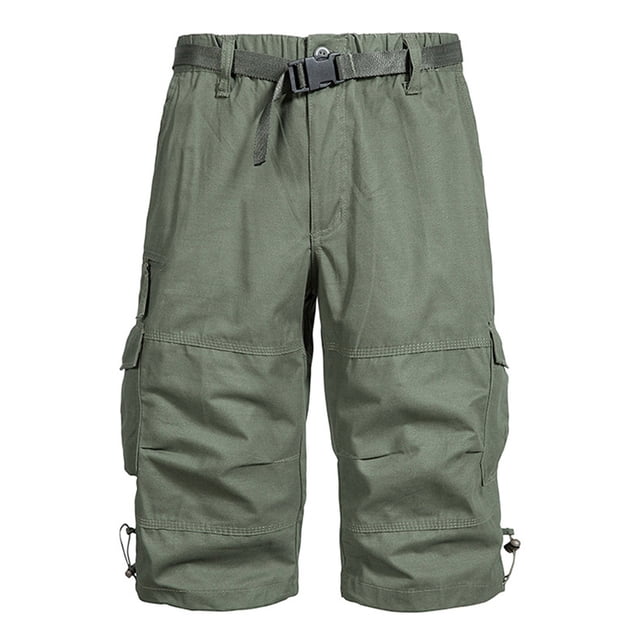 Besolor Cargo Shorts for Men Casual Mid Waist Straight Leg Shorts Outdoor Hiking Workout Plus Size Pants with Multi Pockets