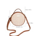 thumbnail image 3 of Woven Crossbody Bag Round Lightweight Casual Shoulder Handbag, Lightweight Spacious Design Versatile Carry Style, for Shopping Travel Daily Beach Women Use, 3 of 6