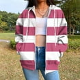thumbnail image 3 of Fashion Plus Size Pullover Hoodie for Womens Zip Up Solid Color Blocked Striped Printed Pocket Zipper Long Sleeved Hooded Sweatshirt Coat Outwear 50% off Clearacne!, 3 of 7