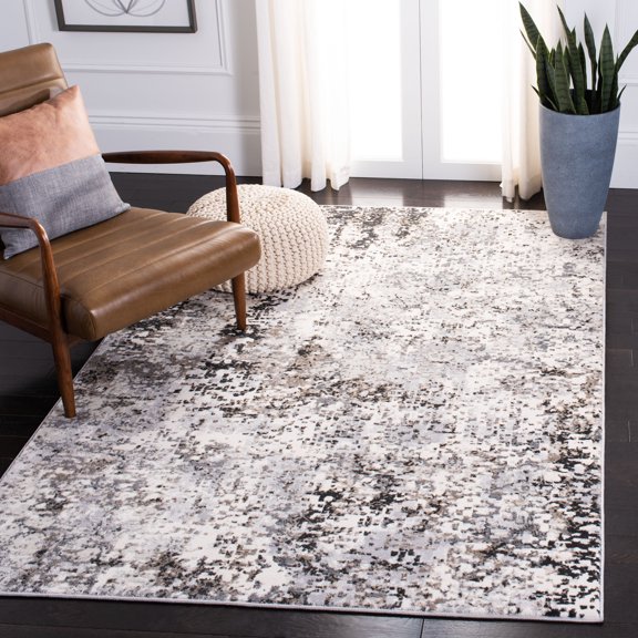 SAFAVIEH Lagoon Collection LGN565G Grey / Dark Grey Rug