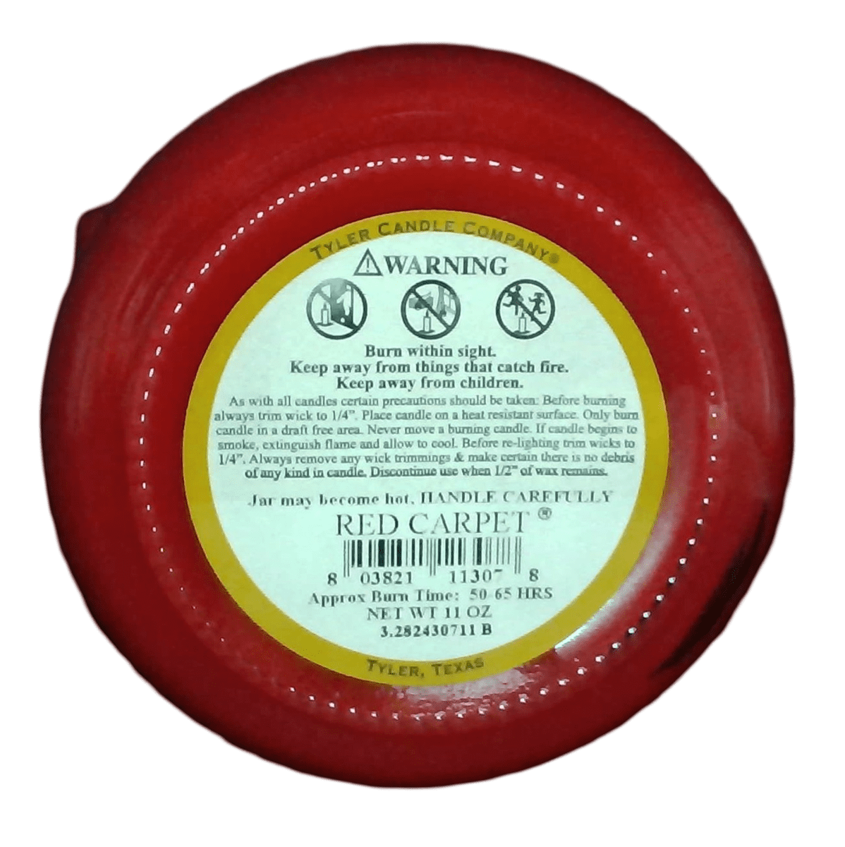 Tyler Candle Company - 11oz Glass Jar Candle - Red Carpet Fragrance
