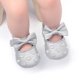 thumbnail image 5 of Emy Dola 2-Pairs Infant Baby Girls Mary Jane Flats Crib Shoes BowKnot Non-Slip Soft Sole Princess First Walkers Sneaker Wedding Dress Shoes, 5 of 10