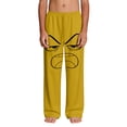 thumbnail image 4 of Soft Boys Joggers with Pockets Angry Face Print Kids Lounge Pants Graphic Sweatpants for Boys Elastic Waist Stretchy Yellow Ages 4-14,Size 4 T, 4 of 9