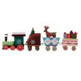 thumbnail image 2 of Decoración navideña de escritorio, tren de madera navideño, adorno festivo de Papá Noel - Decoración de regalo de Navidad para el hogar, 2 of 5