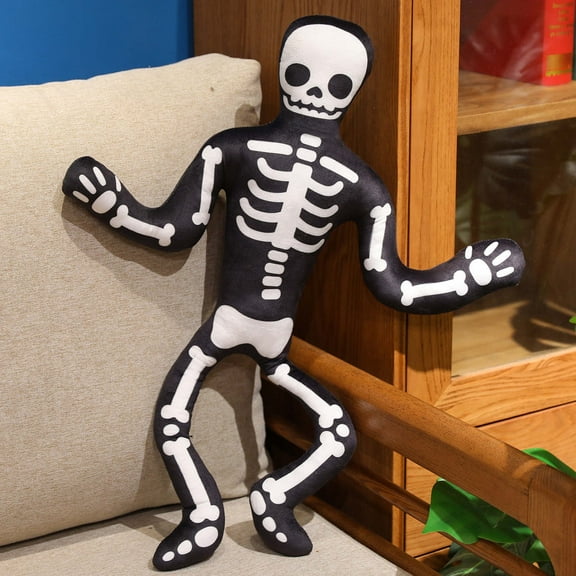 Halloween skeleton figurine long strip pillow Pumpkin pillow