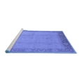 thumbnail image 2 of Ahgly Company Machine Washable Indoor Square Oriental Blue Traditional Area Rugs, 4' Square, 2 of 4