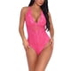 thumbnail image 2 of Sexy Jumpsuit Soft Cosplay Body Mono de tela de pantalla de encaje para mujeres adultas, rosa roja, S Guardurnaity XX000036-06, 2 of 7