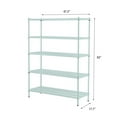 thumbnail image 6 of Design Ideas MeshWorks 5-Tier Metal Storage Shelving Unit Rack, Sage Green, 6 of 11