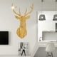 thumbnail image 2 of Pegatinas de pared acrílicas tridimensionales con cabeza de ciervo Sika para decoración de guarderías y habitaciones infantiles, autoadhesivas, 2 of 4