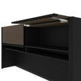 thumbnail image 3 of Connexion U Shaped Desk with Hutch in Antigua and Black - Engineered Wood, 3 of 12