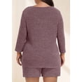 thumbnail image 5 of Daystry Womens Plus Size Pajama Sets 2 Piece Summer 3/4 Sleeve Tops Shorts with Pockets for Lounge Sleepwear L-4XL, 5 of 9