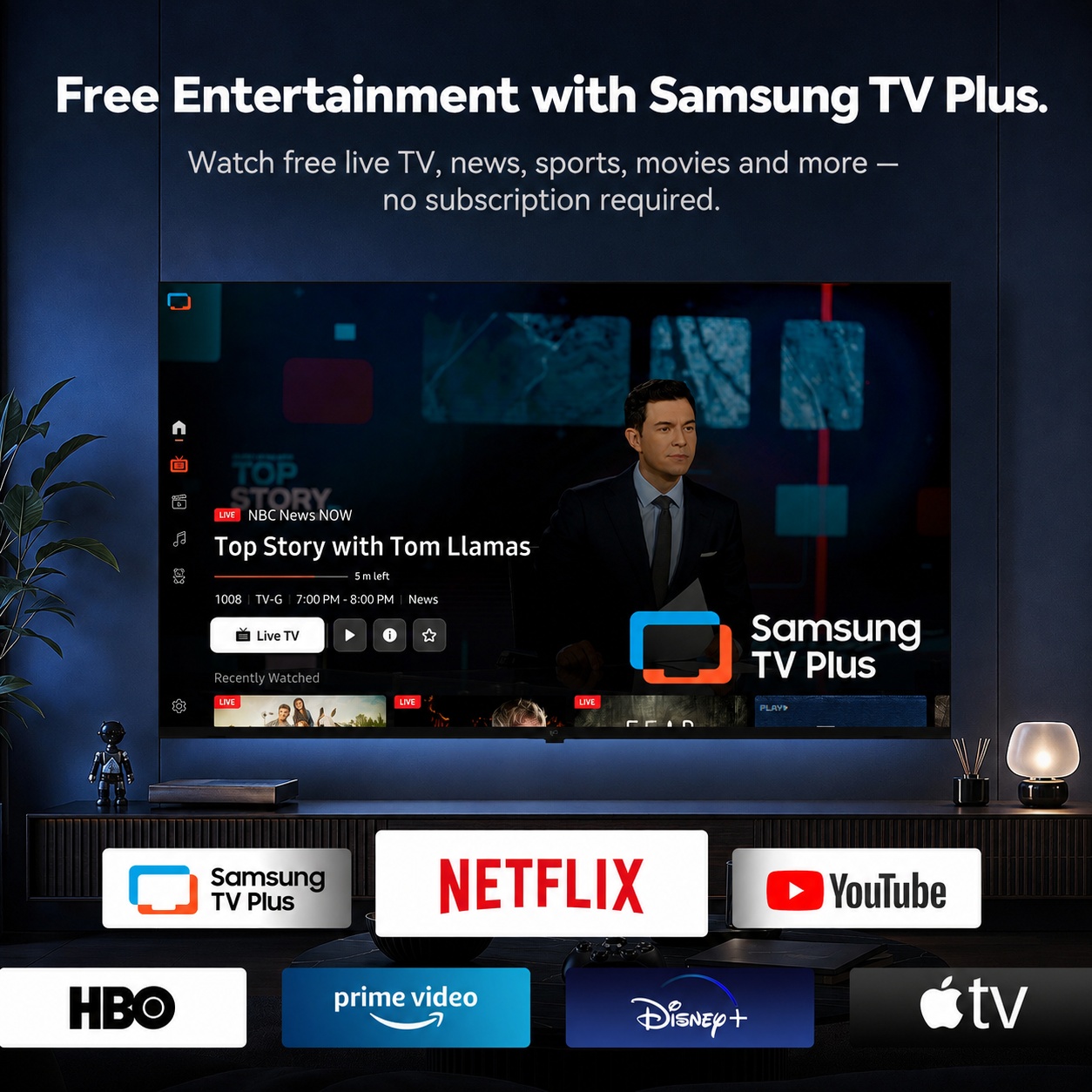 FPD 32" 720p Smart TV with Tizen and Voice Control photo 3